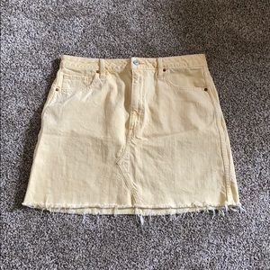 Yellow Jean Skirt